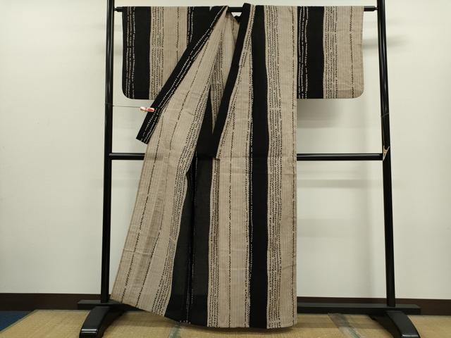 平和屋着物∴夏物 浴衣 注染 手縫い 間道 綿 逸品 CABJ2645ze