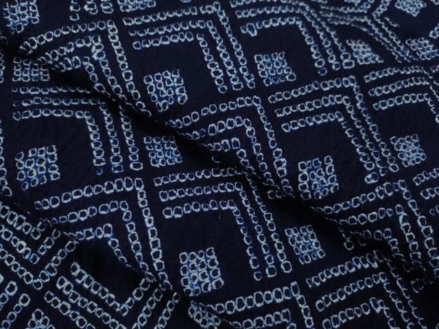 平和屋着物∴夏物 浴衣 有松鳴海絞り 抽象文 綿 逸品 CABJ2676ze