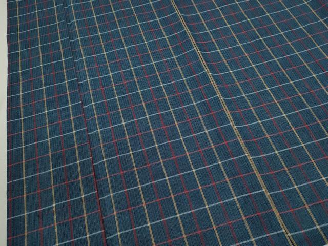 平和屋着物∴夏物 阿波しじら織 浴衣 格子柄 綿 逸品 CABJ2695ze