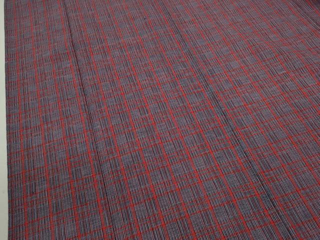 平和屋着物∴夏物 阿波しじら織 浴衣 格子柄 綿 逸品 CABJ2698ze