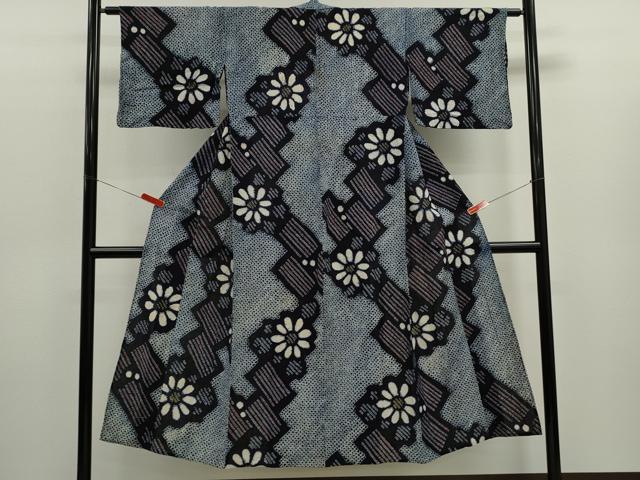 平和屋着物∴夏物 浴衣 有松鳴海絞り 舞花文 綿 逸品 CABJ2728ze