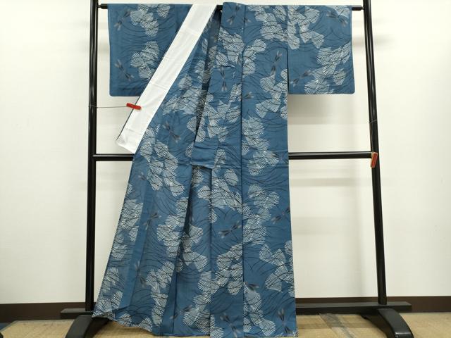 平和屋着物∴夏物 浴衣 注染 トンボ 手縫い 綿 逸品 CABJ2746ze