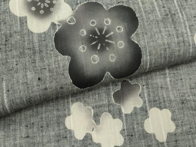 平和屋着物∴夏物 浴衣 注染 舞梅文 綿 逸品 CABJ2751ze