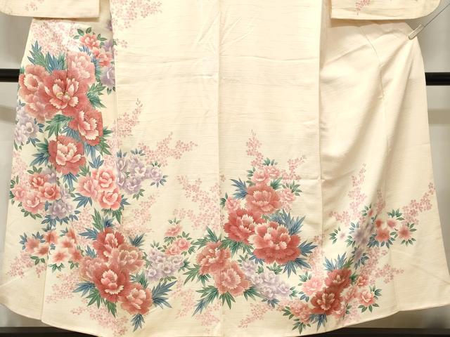 平和屋着物■小振袖 駒刺繍 草花文 正絹 逸品 CABJ2802ev