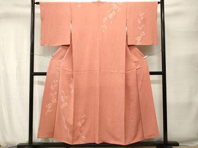 平和屋着物■訪問着 総絞り 枝葉文 正絹 逸品 CABJ2824ev