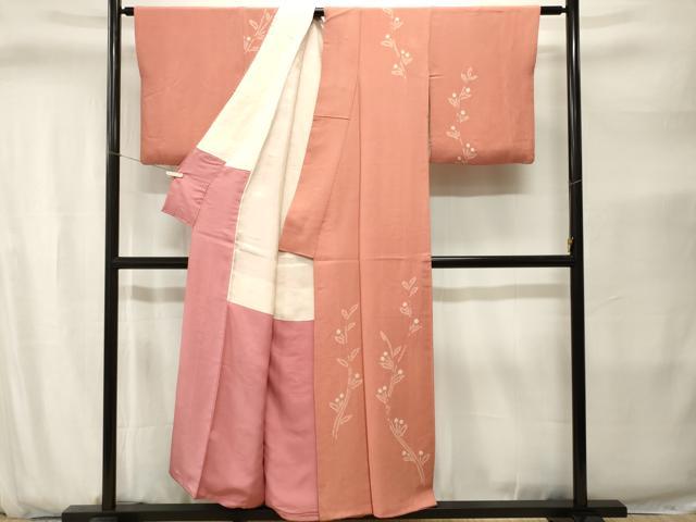平和屋着物■訪問着 総絞り 枝葉文 正絹 逸品 CABJ2824ev