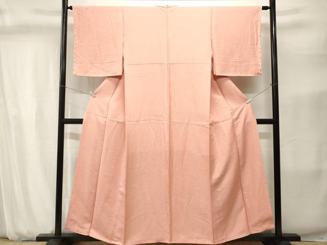 平和屋着物■上質な色無地 霞地紋 一斤染色 正絹 逸品 未使用 CABJ2838ev