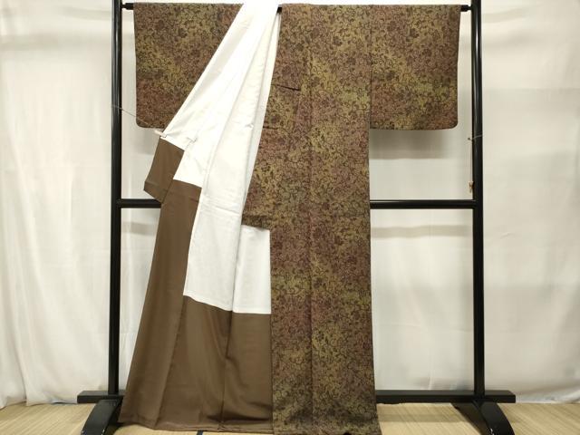 平和屋着物■小紋 花唐草文 洗える着物 CABJ2841ev