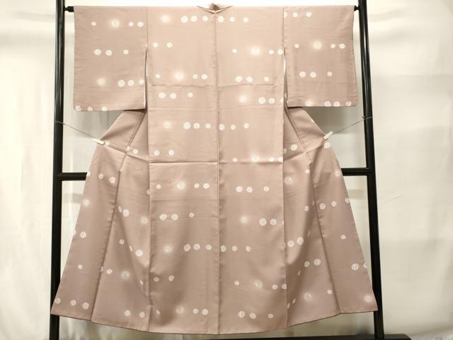 平和屋着物■上質な小紋 幾何学丸文 正絹 逸品 CABJ2842ev