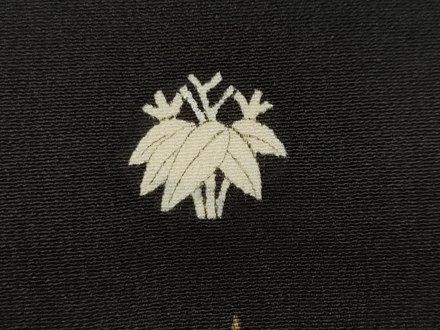平和屋着物■豪華黒留袖 駒刺繍 立波飛鶴文 金銀彩 正絹 逸品 CABJ2855ev