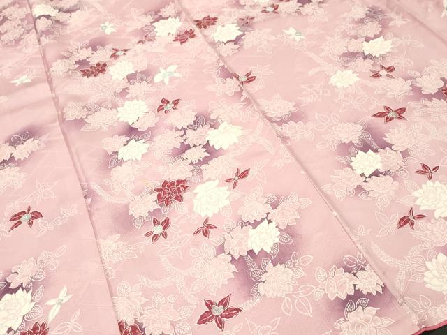 平和屋着物■上質な小紋 檜垣草花文 暈し染め 正絹 逸品 CABJ2857ev