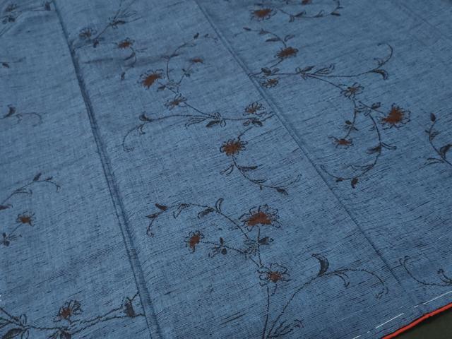 平和屋着物■上質な紬 枝花文 正絹 逸品 CABJ2874ev