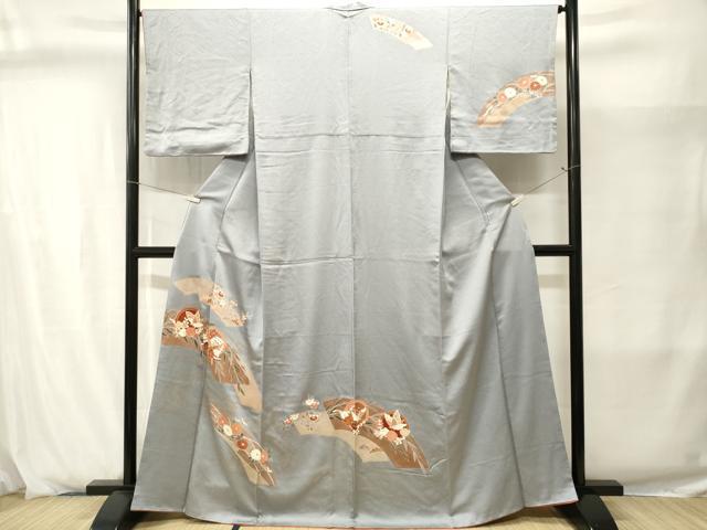 平和屋着物■訪問着 地紙花蝶丸文 金彩 正絹 逸品 CABJ2878ev