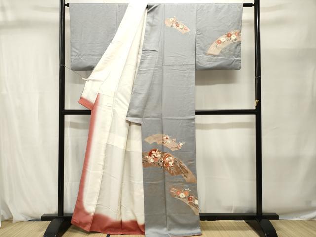 平和屋着物■訪問着 地紙花蝶丸文 金彩 正絹 逸品 CABJ2878ev