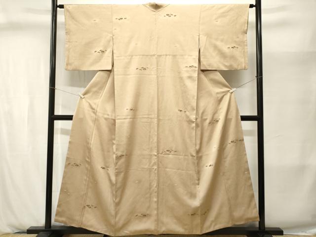 平和屋着物■上質な小紋 扇面地紋 正絹 逸品 CABJ2879ev