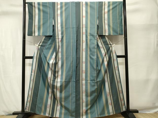平和屋着物■本場染大島紬 宝尽し間道 鈴乃屋扱い 正絹 逸品 CABJ2880ev