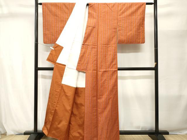 平和屋着物■上質な紬 縞 正絹 逸品 CABJ2888ev