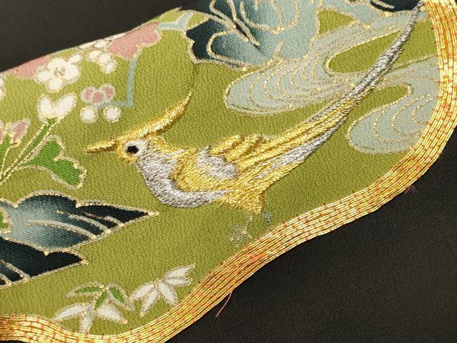 平和屋着物■豪華黒留袖 駒刺繍 立波鳳凰吉祥花文 金彩 正絹 逸品 CABJ2894ev