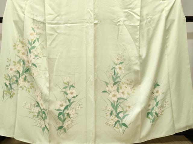 平和屋着物■訪問着 刺繍 草花文 正絹 逸品 CABJ2898ev