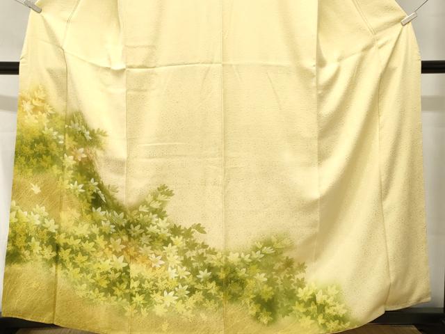 平和屋着物■訪問着 草木楓文 暈し染め 正絹 逸品 CABJ2899ev