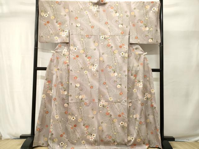 平和屋着物■小紋 枝花文 暈し染め 金彩 洗える着物 CABJ2915ev