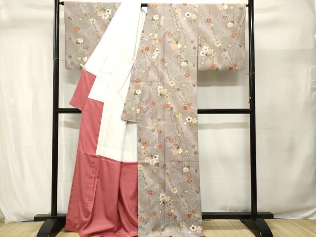 平和屋着物■小紋 枝花文 暈し染め 金彩 洗える着物 CABJ2915ev