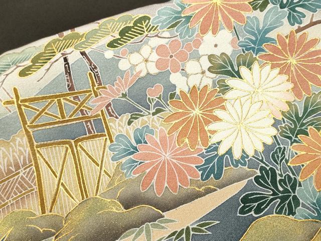 平和屋着物■豪華黒留袖 作家物 御所解文 暈し染め 金彩 正絹 逸品 CABJ2920ev