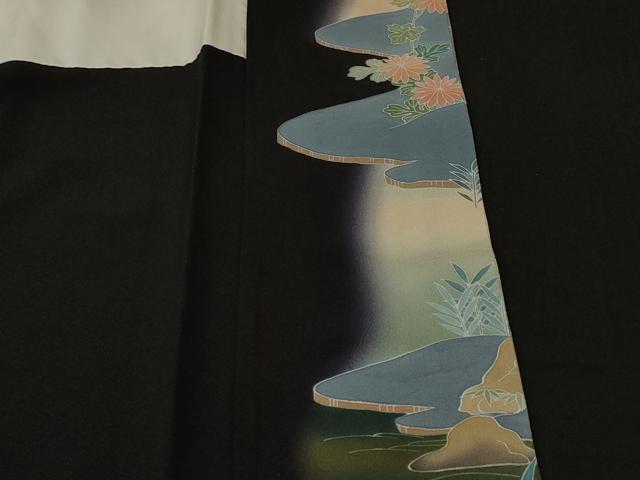 平和屋着物■豪華黒留袖 作家物 御所解文 暈し染め 金彩 正絹 逸品 CABJ2920ev