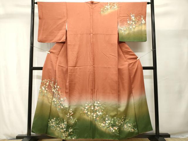 平和屋着物■訪問着 螺鈿 楽器草花文 暈し染め 金彩 正絹 逸品 CABJ2932ev