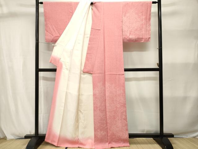 平和屋着物■訪問着 江戸小紋 檜扇草花文 寄せ小紋柄 やまと誂製 正絹 逸品 CABJ2972ev