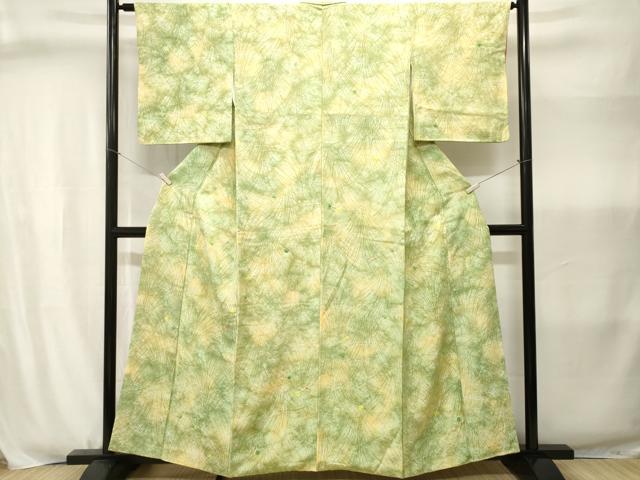 平和屋着物■上質な小紋 総絞り 芒 暈し染め 正絹 逸品 CABJ2990ev