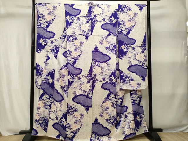 平和屋着物■豪華振袖 絞り 雲取り乱菊草花文 金彩 正絹 逸品 CABJ2996ev