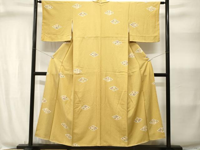 平和屋着物■上質な小紋 松竹梅菱文 正絹 逸品 CABJ3004ev