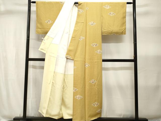 平和屋着物■上質な小紋 松竹梅菱文 正絹 逸品 CABJ3004ev