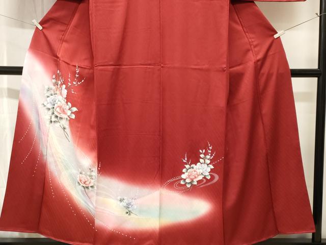 平和屋着物■訪問着 バラ 暈し染め 正絹 逸品 CABJ3010ev