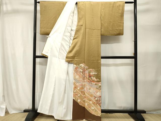 平和屋着物■豪華色留袖 御所車鳳凰花文 正絹 逸品 CABJ3030ev