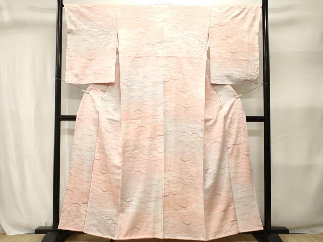 平和屋着物■上質な小紋 雪芝草霞文 暈し染め 金銀彩 正絹 逸品 CABJ3031ev