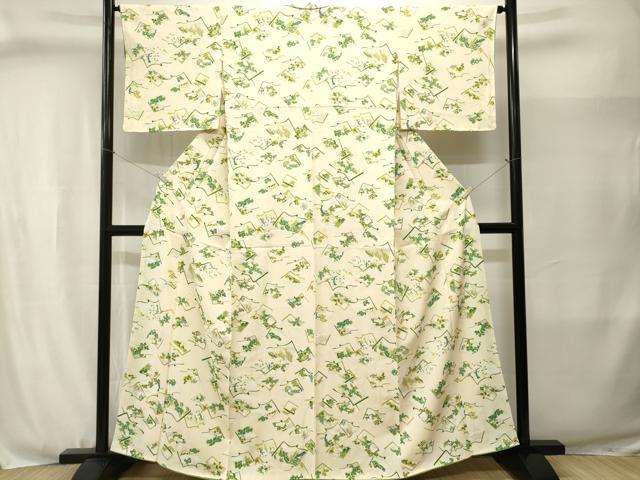 平和屋着物■上質な小紋 冊子草花文 正絹 逸品 CABJ3036ev