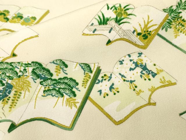 平和屋着物■上質な小紋 冊子草花文 正絹 逸品 CABJ3036ev