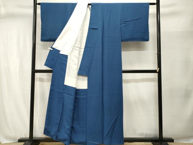 平和屋着物■上質な色無地 紺瑠璃色 正絹 逸品 CABJ3047ev