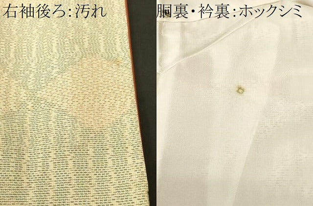 平和屋着物■本場大島紬 白大島 切嵌文 正絹 逸品 CABJ3057ev