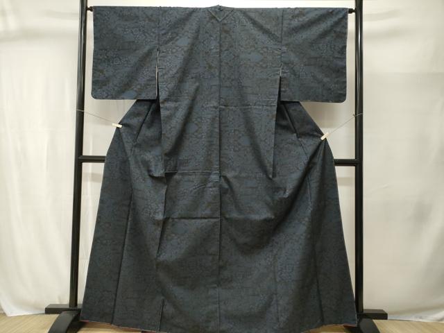 平和屋着物■本場大島紬 7マルキ 孔雀 市域詩重ね風景花文 正絹 逸品 CABJ3059ev