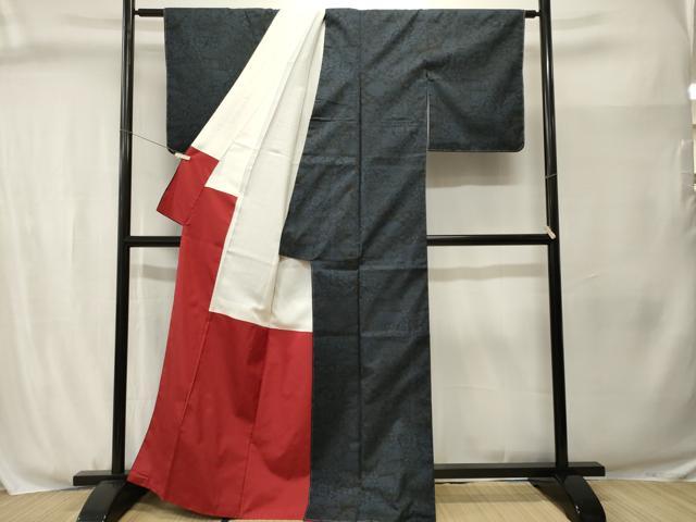 平和屋着物■本場大島紬 7マルキ 孔雀 市域詩重ね風景花文 正絹 逸品 CABJ3059ev
