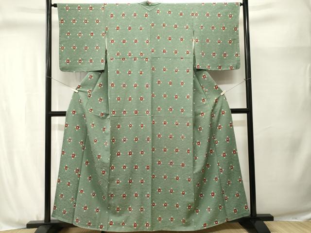 平和屋着物■上質な小紋 抽象文 正絹 逸品 CABJ3066ev
