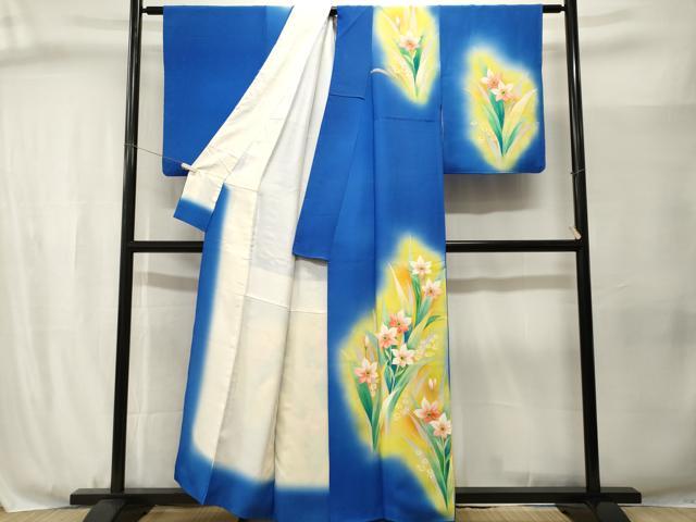 平和屋着物■訪問着 草花文 暈し染め 正絹 逸品 CABJ3072ev