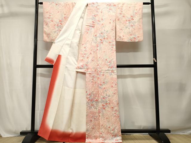 平和屋着物■上質な小紋 枝花文 正絹 逸品 CABJ3076ev