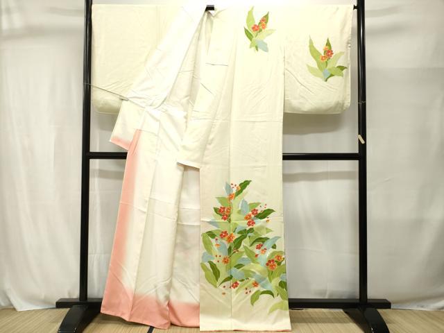 平和屋着物■訪問着 草花文 正絹 逸品 CABJ3082ev