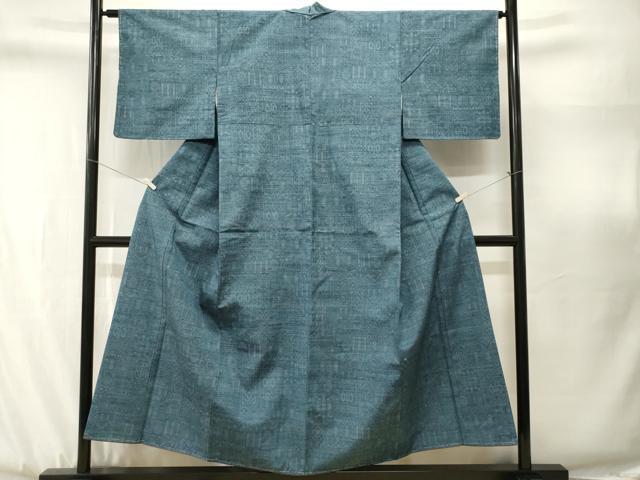 平和屋着物■上質な紬 幾何学文 正絹 逸品 CABJ3084ev