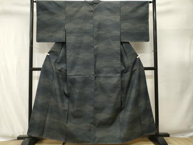 平和屋着物■本場大島紬 薩摩結城 横段文 正絹 逸品 CABJ3087ev