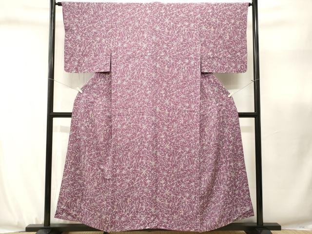 平和屋着物■上質な小紋 枝花文 正絹 逸品 CABJ3097ev